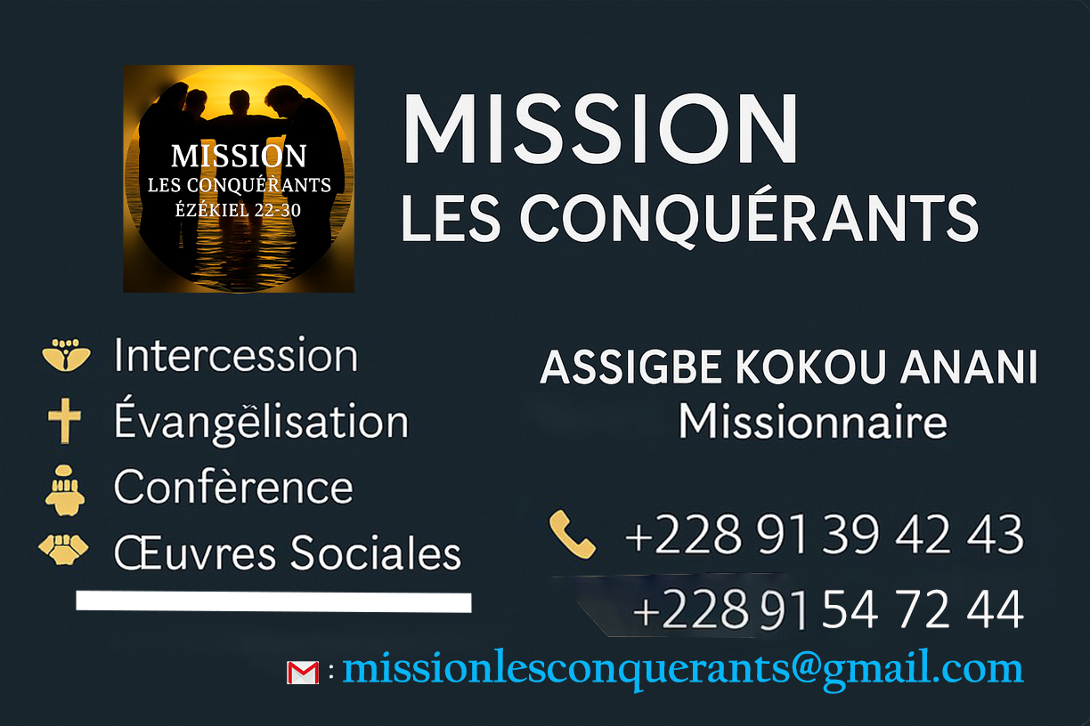 Carte de visite Missionnaire Anani